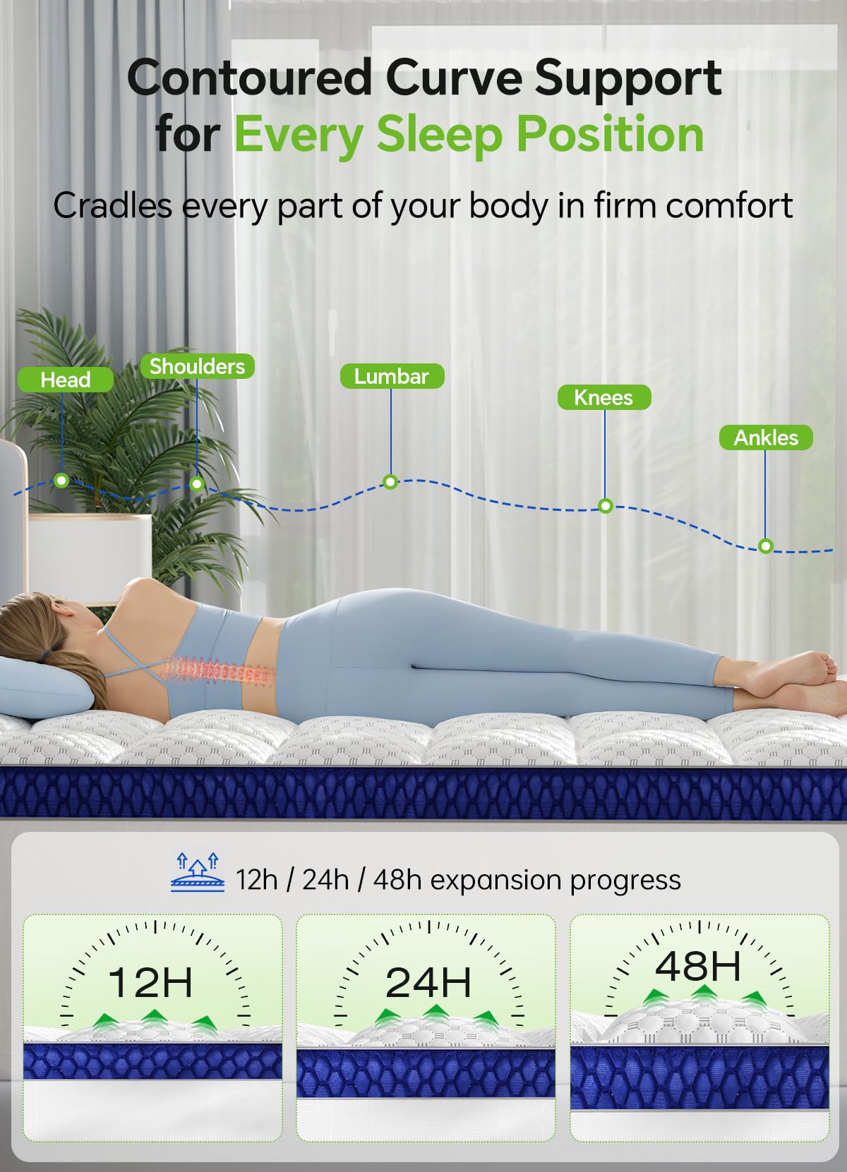 BEDELITE King Mattress Topper 3 Inch Thick Mattress Pad, Plush Pillow Top Bed Cover with Elastic Deep Pockets Up to 6-24 Inch for Pressure Relief, Shredded Memory Foam Filling