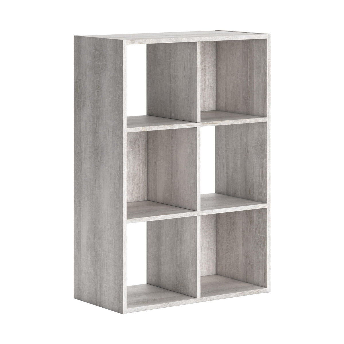 Signature Design by Ashley Paxberry Coastal 6 Cube Storage Organizer or Bookcase, Whitewash
