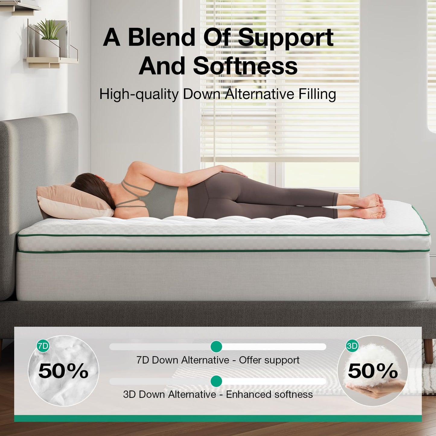 Novilla King Mattress Topper, Extra Thick Pillow Top Mattress Pad, Down Alternative Fill Breathable Cover, 8-21" Deep Pocket Soft Bed Topper for Back Pain Relief