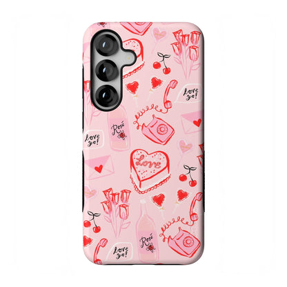 Casely Galaxy S25 Plus Case | Ink & Iris | Vintage Floral | Compatible with MagSafe | Bold Protective Design
