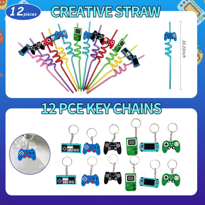 135 Pcs Video Gamer Party Favors,Boys Game Party Supplies,Gamer Birthday Party Favors,Gaming Party Decoration,Boys Gaming Birthday Favors, For Kids Bags On Stuffer Gifts