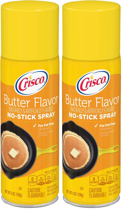 Crisco No-Stick Cooking Spray, Butter, 6 Ounce