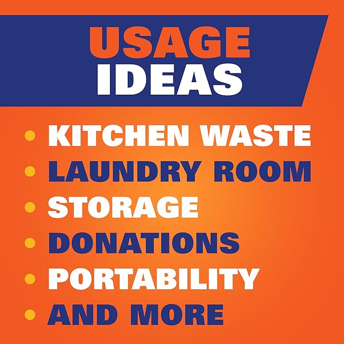 Hefty Strong 13 Gallon Trash Bags, Tall Kitchen Trash Bags, UnscentedLarge