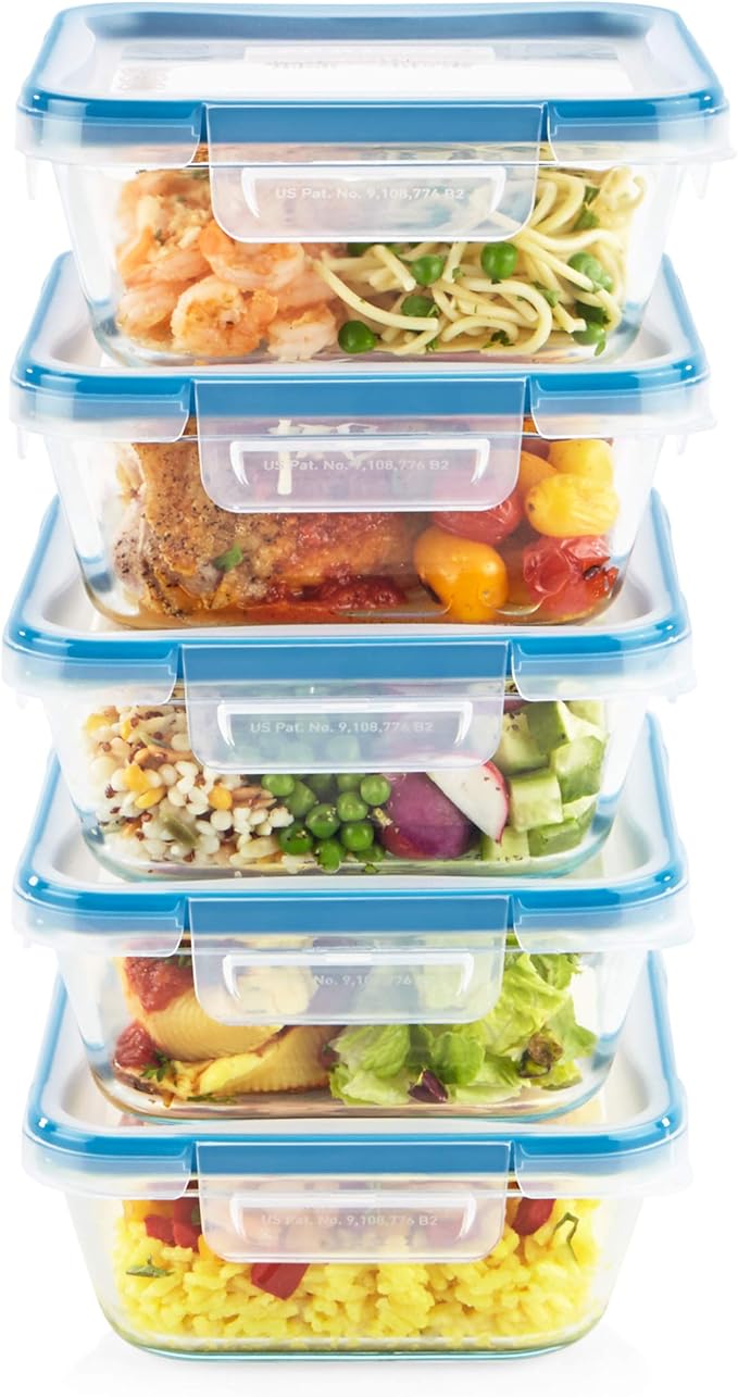 Snapware Glass Total Solutions Food Storage Containers Set, Airtight &