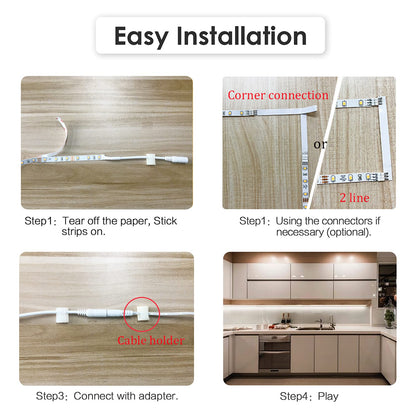 LED Under Counter Light, Wobane Dimmable Under Cabinet Lighting, 8 PCS LED Strip Light Bars with Remote Control for Kitchen,Shelf,Pantry,Showcase,Desk,Cupboard 6000K White, Timing, 20W 1900LM,13 ft