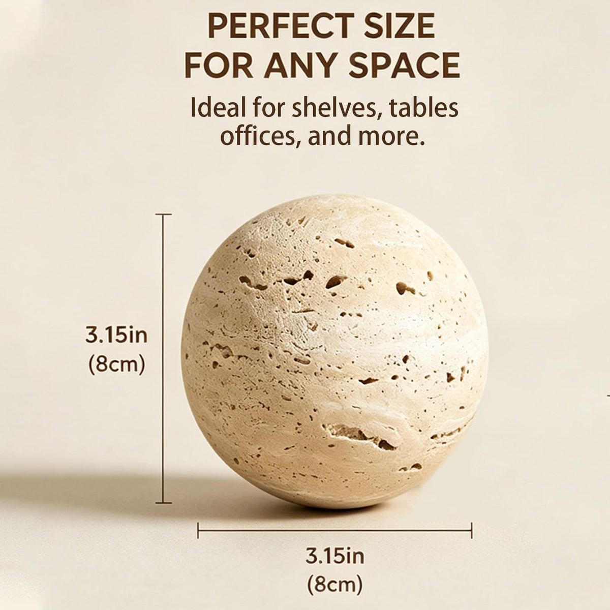 Limestone Balls, Natural Stone Balls, Natural Home Decor, Decorative Balls, Sustainable Bookshelf and Coffee Table Decorations