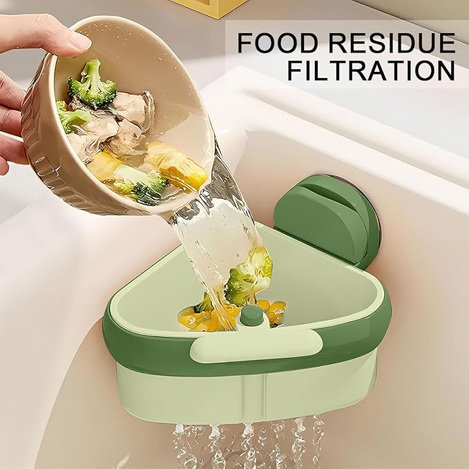 LLQ 2PACK Sink Strainer Basket, 2025 New Upgraded Suction Cup Press Sink