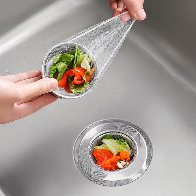 200 Pack Kitchen Sink Strainer Mesh Bag, Anti-Clogging Disposable Sink Drain