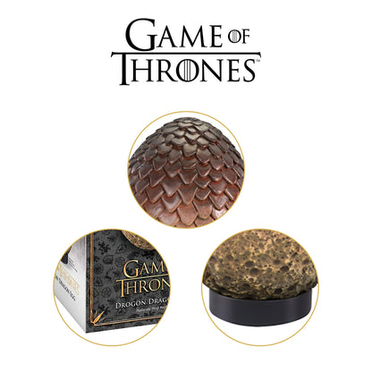 The Noble Collection Game Of Thrones Drogon Egg - 11in (28cm) Hand Painted Dragon Egg - Officially Licensed TV Show Props Replicas Gifts