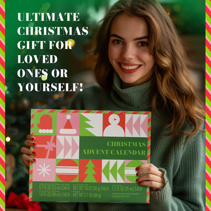 2025 Advent Calendar Women Christmas Gifts-24 Days of Beauty Advent Calendar for Teen Girls Holiday Gifts, 24pcs Hand Cream Gifts Set with Hand Body Lotion,Foot Cream,Bath Sets,etc