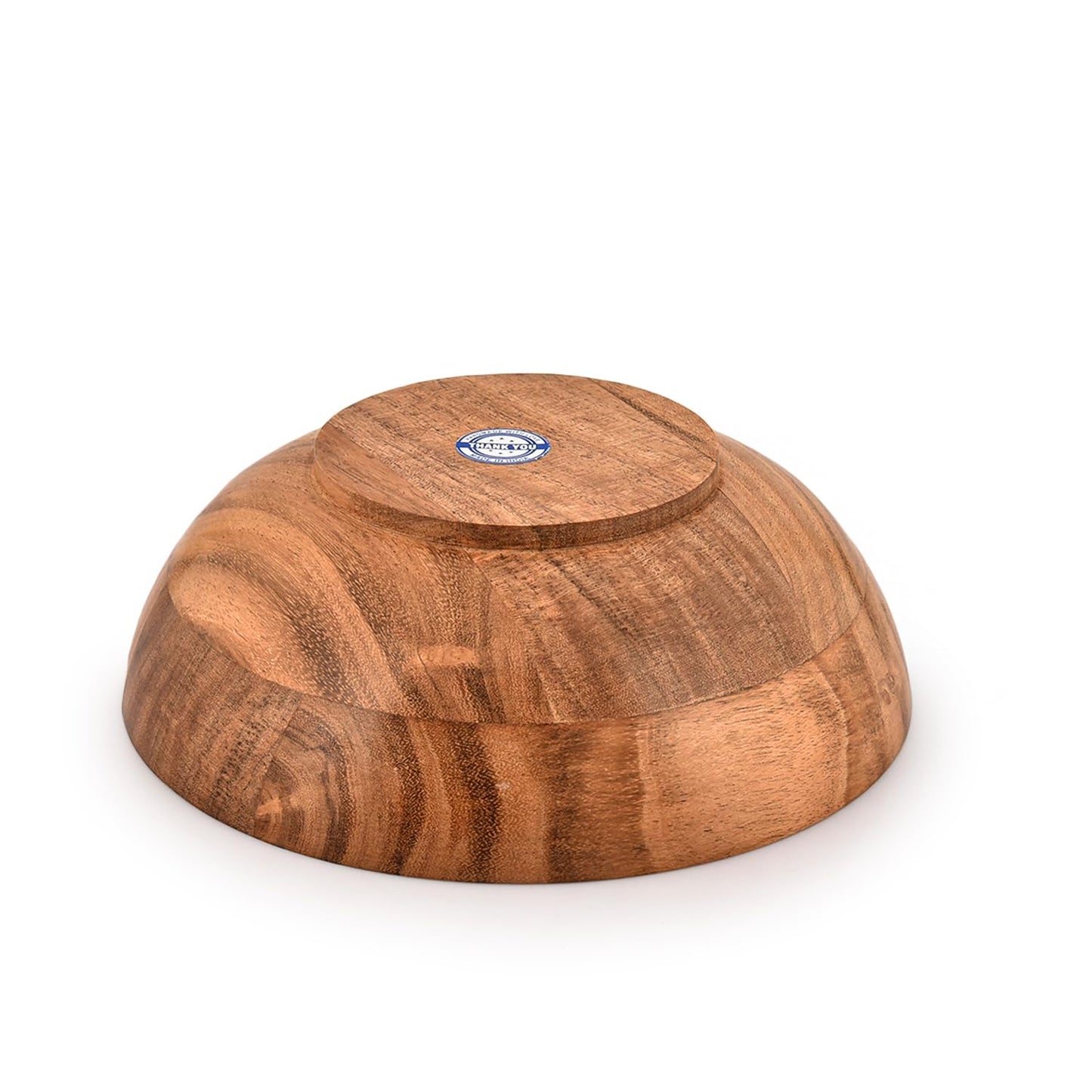 Kaizen Casa Decorative Wooden Bowl for Living Room Decor – Hand Carved Acacia Wood Bowl, Centerpiece Accent, Rustic Coffee Table Decor, Entryway Table Decoration (7" X 7" X 3")