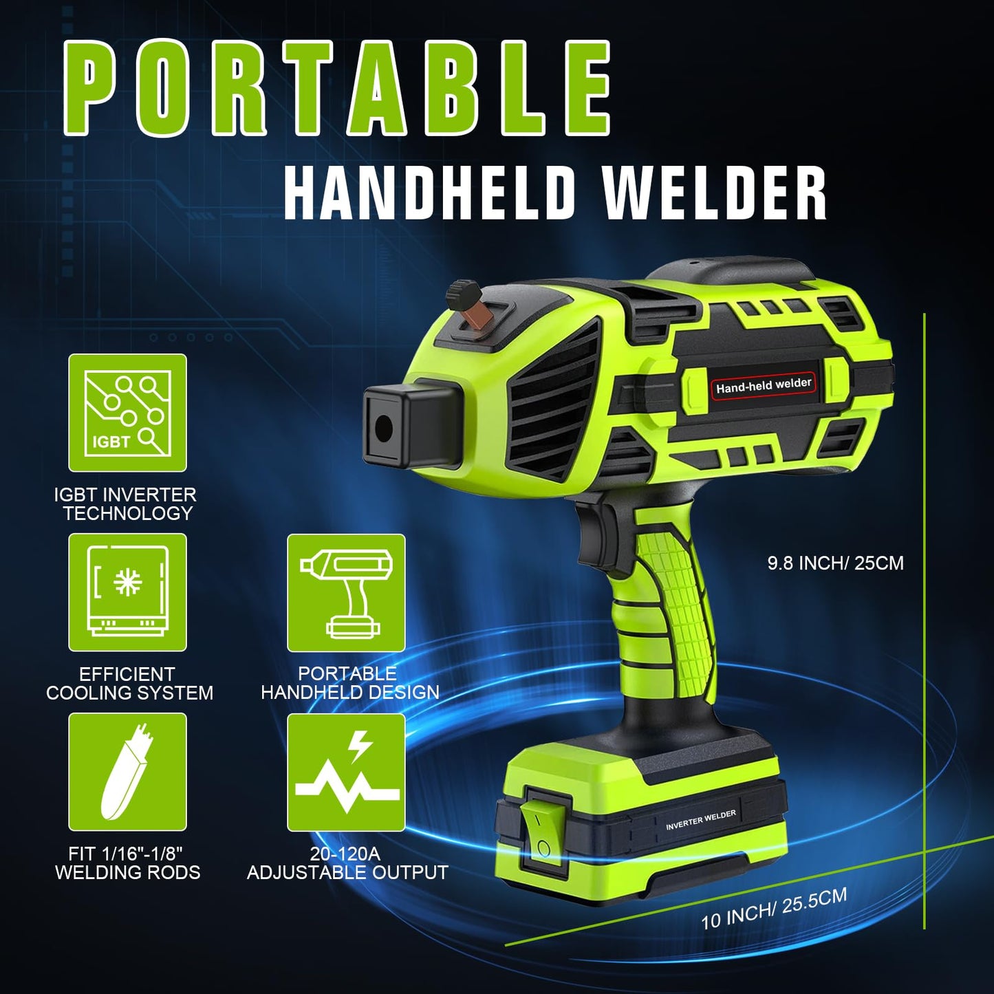 TRQWH Portable Welder Machine 110V ARC Handheld Welder & Auto Darkening Welding Helmet