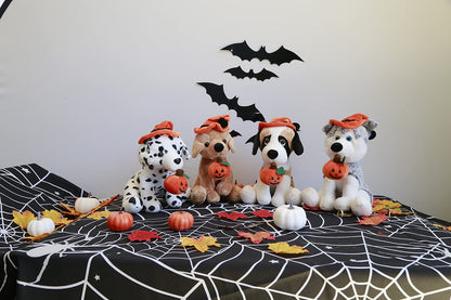 Plushland Halloween Pawpals 8 inches Puppy Dog Plush Stuffed Toy Comes with Hat and Halloween Jack O Lantern - Pumpkin for Kids on This Holiday (Labrador)