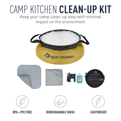 Sea to Summit Camp Kitchen 6-Piece Clean-Up Kit, Yellow