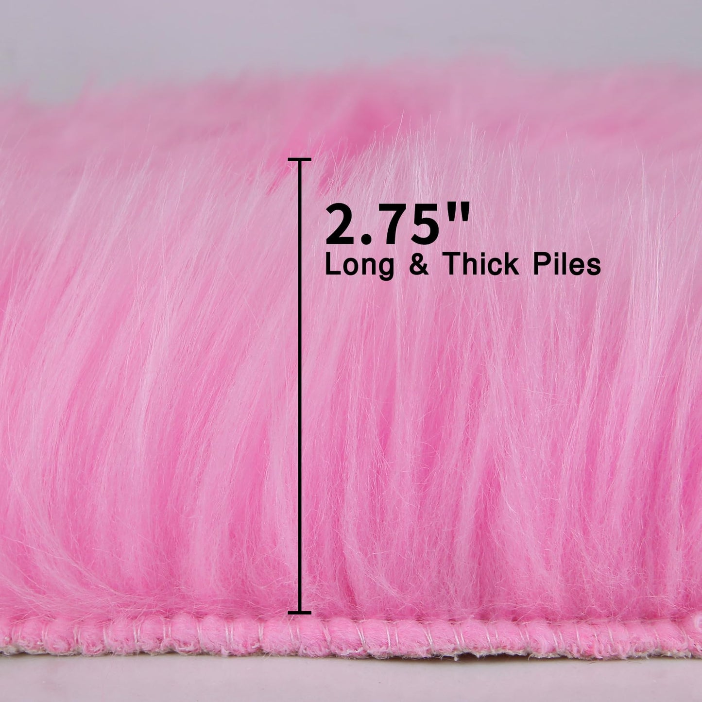 duduta Hot Pink Faux Sheepskin Runner Rug 2x6 ft, Fluffy Shag Girls Bedroom Dorm Rug Decor Fur Seat Covers Washable