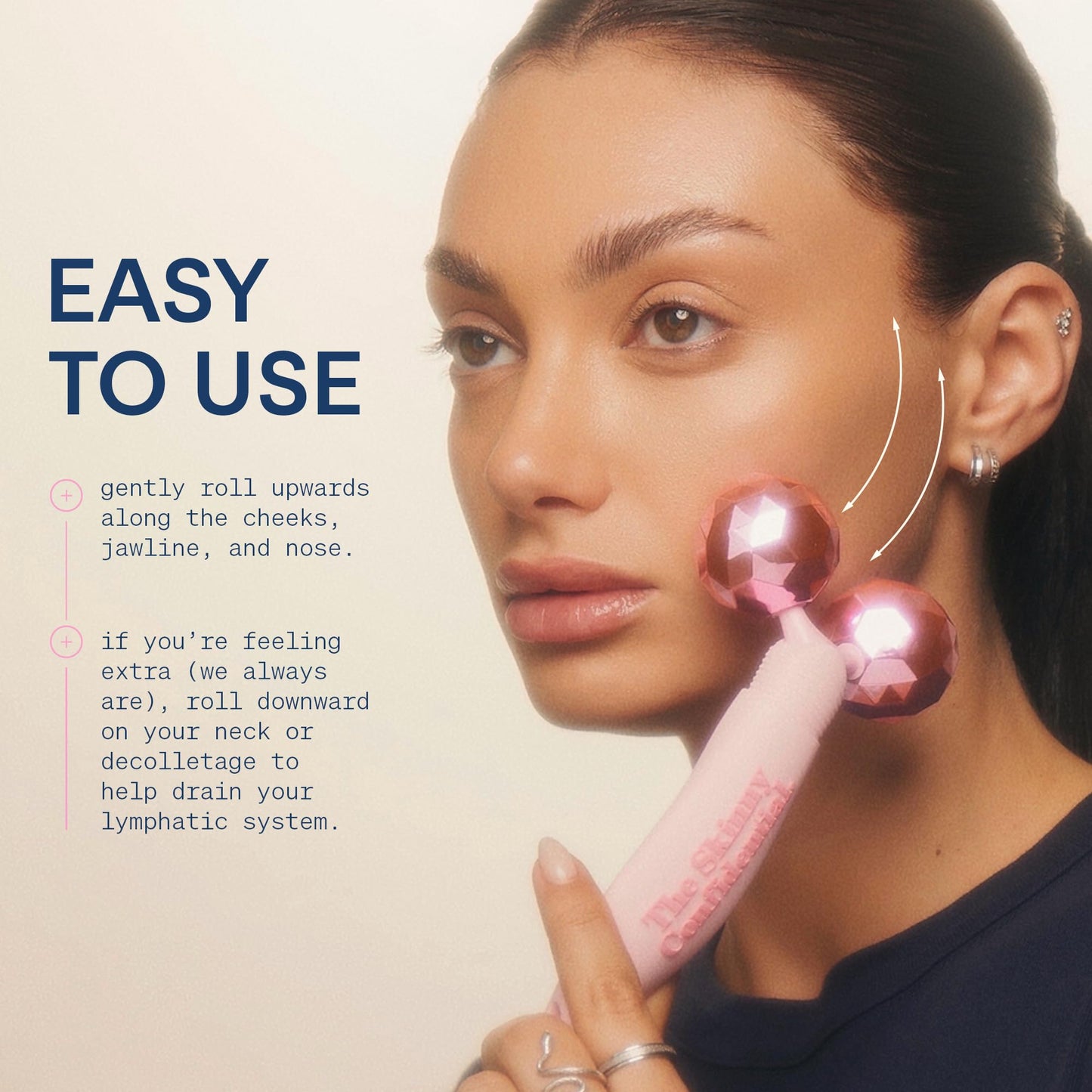 The Skinny Confidential HOT Mess Ice Roller for Face - Facial Roller Skincare Tools Contour, Tighten & De-Puff Skin - Self Care Beauty Gift for Women & Men for Clear, Radiant & Smoother-Looking Skin