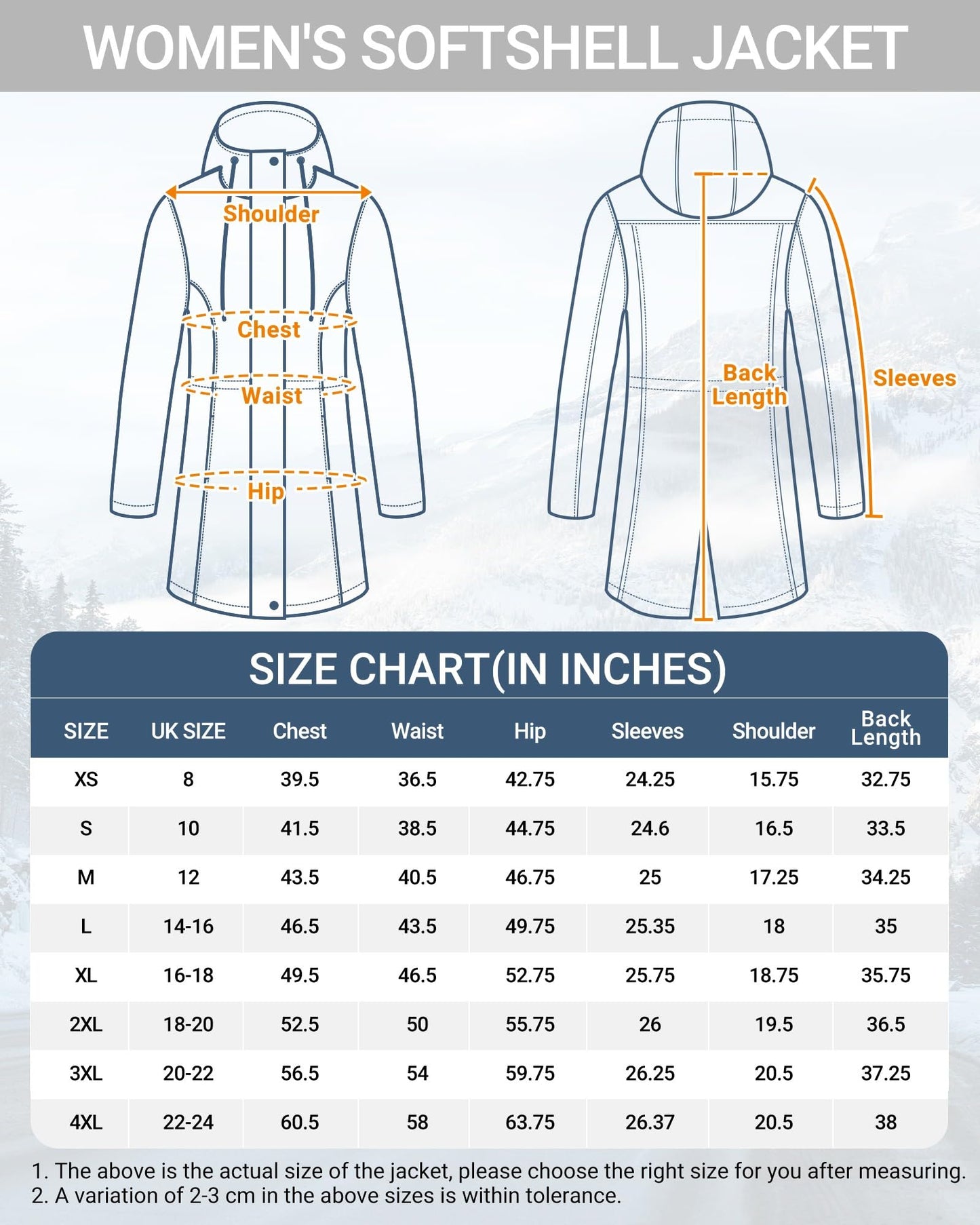 Outdoor Ventures Softshell Jacket Ladies Rain Jacket Functional Lightweight Rain Coat Windbreaker Waterproof Hiking Jacket Breathable Outdoor Jacket with Hood for Spring Fall Winter Black M