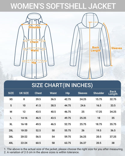 Outdoor Ventures Softshell Jacket Ladies Rain Jacket Functional Lightweight Rain Coat Windbreaker Waterproof Hiking Jacket Breathable Outdoor Jacket with Hood for Spring Fall Winter Black M
