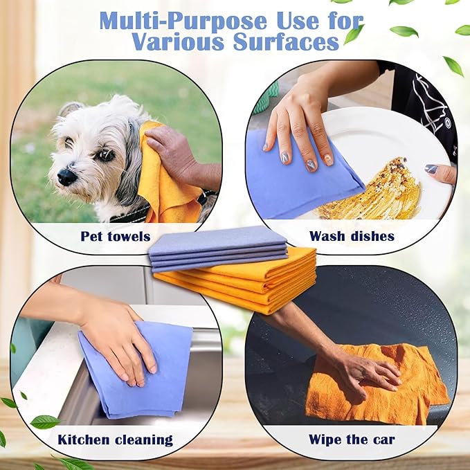 Ultra-Absorbent Miracle Cleaning Shammy, Super Absorbent Cleaning Cloth