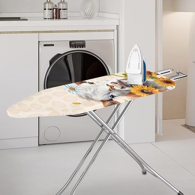 Sunflower Cow Ironing Board Cover and Pad Standard Full Size Iron Covers