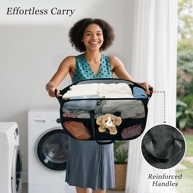 100L Extra Large Mesh Pop Up Hamper