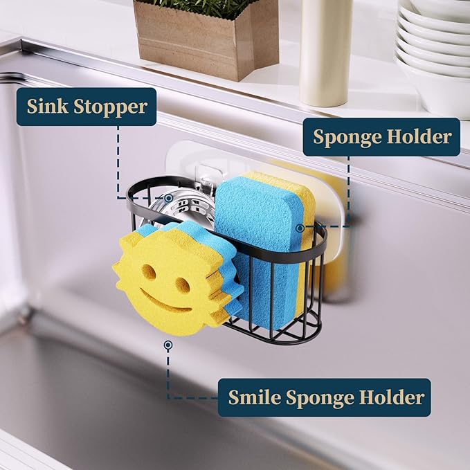 Consumest Sponge Holder Smiley Face