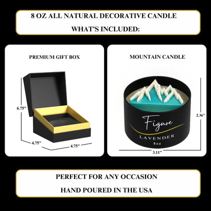 Mountain Lavender Scented Candle – All Natural Aromatherapy for Women, Men, Camping, Outdoor Use | Made in USA | Beeswax & Soy Wax | Rustic Cabin & Farmhouse Decor | Premium Gift Box