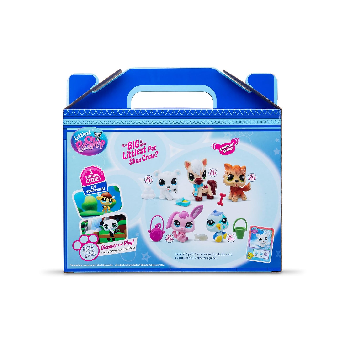 Littlest Pet Shop Series 2 Collectors 5 Pack Winter Besties | The Pack Contains 5 LPS Mini Pet Toys 7 Accessories 1 Collector Card And 1 Virtual Code | Collectable Toys For Girls And Boys