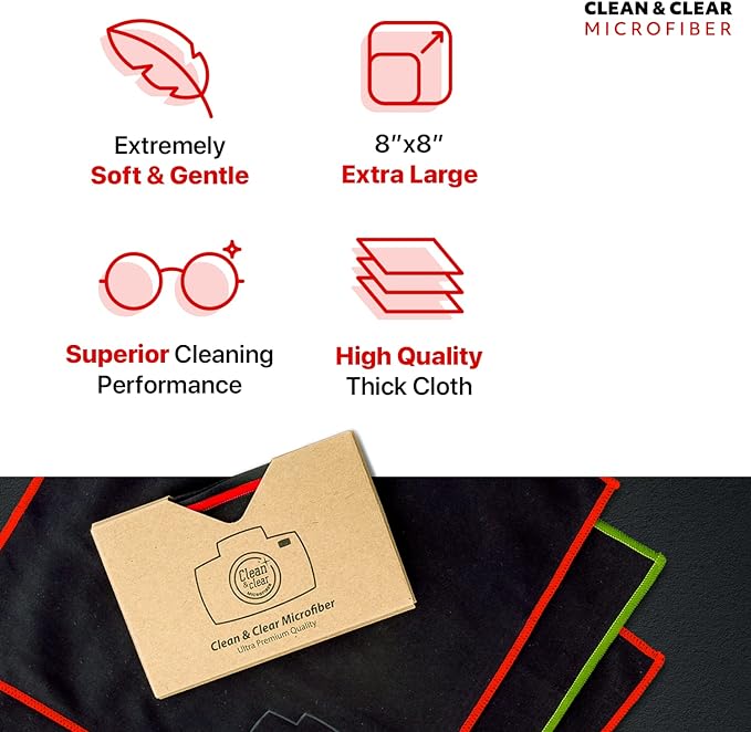Clean & Clear Microfiber Cleaning Cloth, EXTRA LARGE ULTRA PREMIUM Microfiber