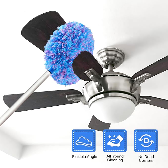 Ceiling Fan Cleaner Duster Reusable Microfiber Ceiling Fan Blade Cleaner