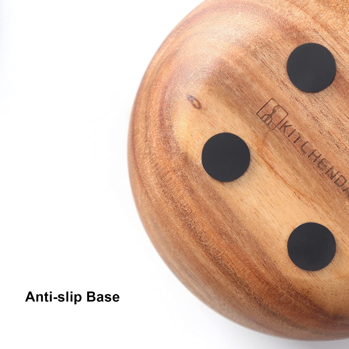 KITCHENDAO Large Wood Salt and Pepper Box Bowl Set with Built-in Serving Spoon, Natural Solid Acacia Base, Big Capacity Salt Pepper Cellar Container Holder, 10oz Capacity Each, Black & Grey Marble Lid