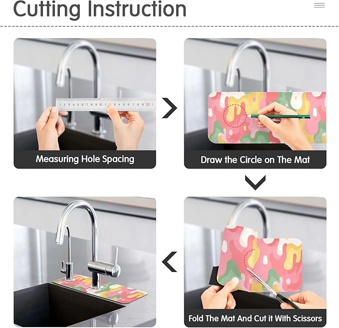 Kitchen Sink Splash Guard 1 PC 30 Inch Sink Faucet Mat Splash Guard