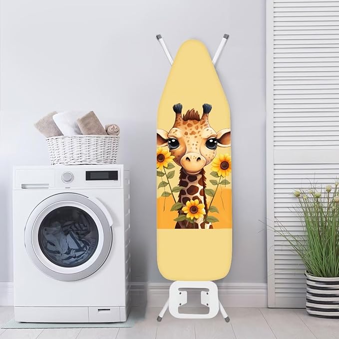 Sunflower Giraffe Ironing Board Cover and Pad 15 x 54 Non-Slip Thick Ironing