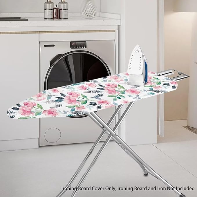 Wild Flower Ironing Board Cover, Iron Board Cover Non-Slip Thick Ironing Board