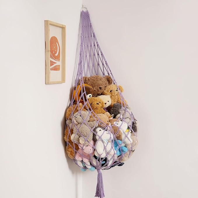 Upgrade Stuffed Animal Hammock Corner or Wall Hanging Net