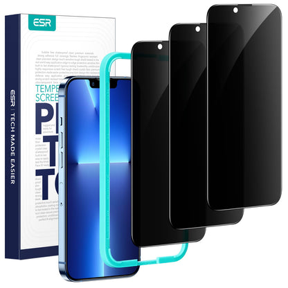 ESR 3 Pack for iPhone 15 Pro Max Screen Protector, [9H Hardness] [Military Grade Shatterproof] Full Coverage Tempered Glass Film with Easy Installation Tool, HD Clear, Scratch Resistant