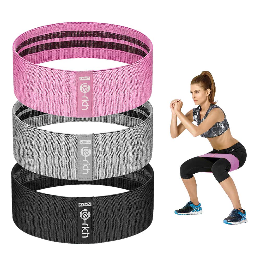 Resistance Bands, Fabric Workout Bands for Women & Men, Cloth Booty Resistance Loop Bands, Thick Squat Bands for Butt/Legs/Thigh/Hip/Glute Excersing