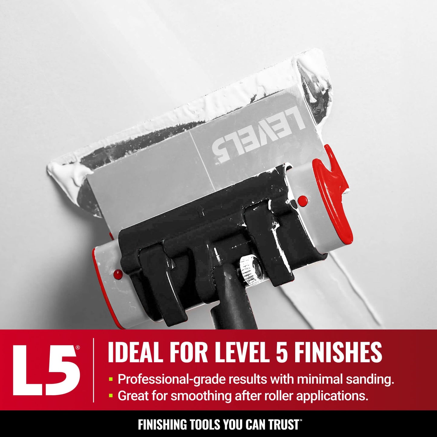 LEVEL5 40-Inch Skimming Blade | Precision 0.3mm German stainless steel blade insert (replaceable), ergonomic aluminum blade profile | 4-940