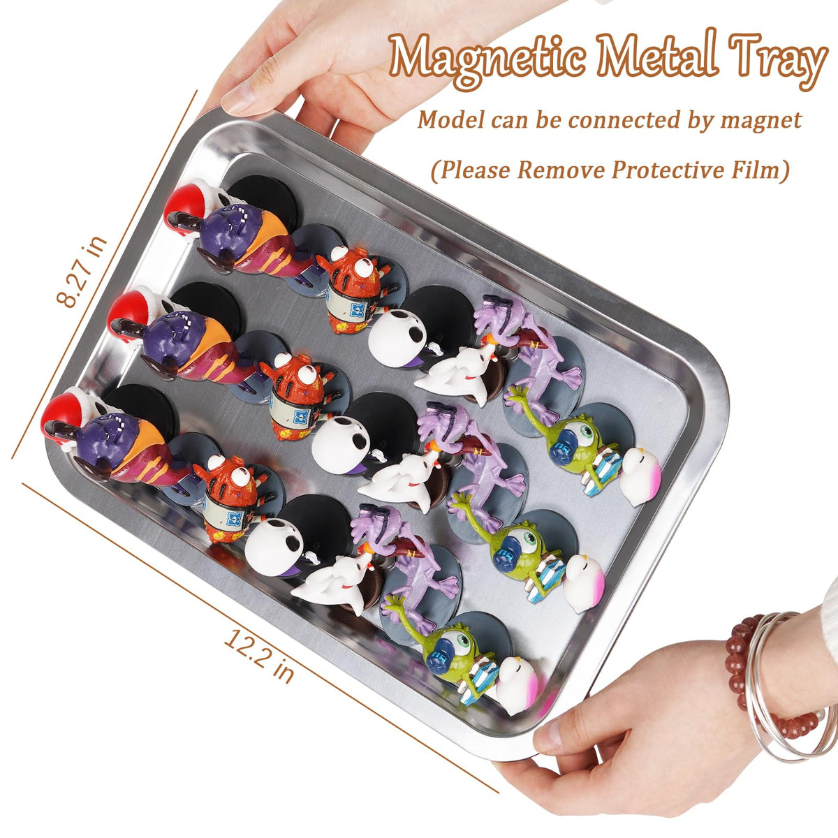 Cathyeen Miniature Display Case Display Cases for Collectibles Miniatures Storage Case Display Shelves Shelf for Collectibles for Mini Action Figures Valuable Collectibles or Crystal Stone (Black)