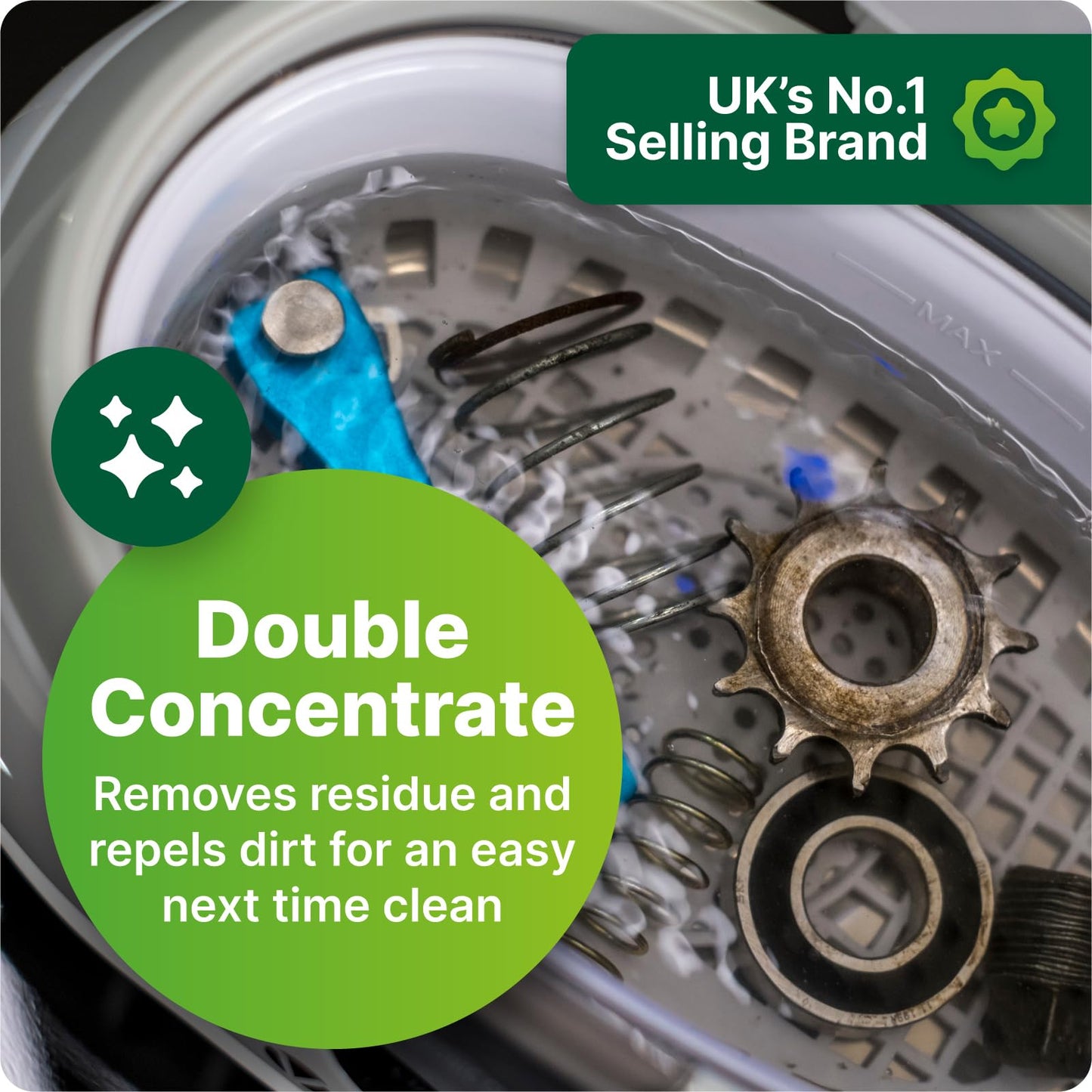 HouseProud Ultrasonic Jewellery Cleaner Fluid - Professional Gold and Silver for Jewellery - 1:20 Mix 250ml Concentrated Ultrasonic Fluid with Medical Enzymes