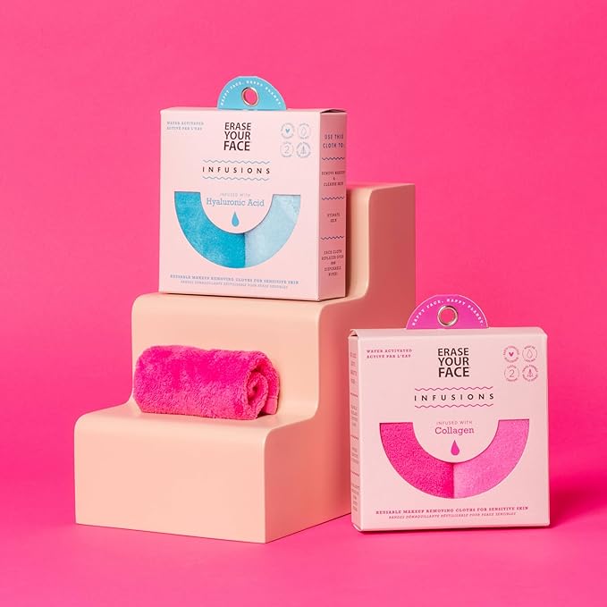 ERASE YOUR FACE Infusions Reusable Makeup Remover Cloths