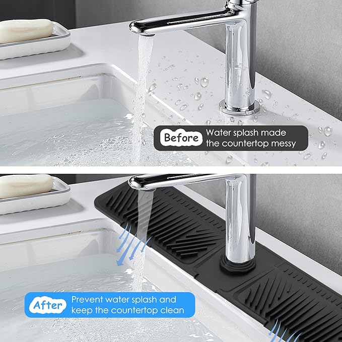 23.8 x 5.5in Silicone Faucet Mat