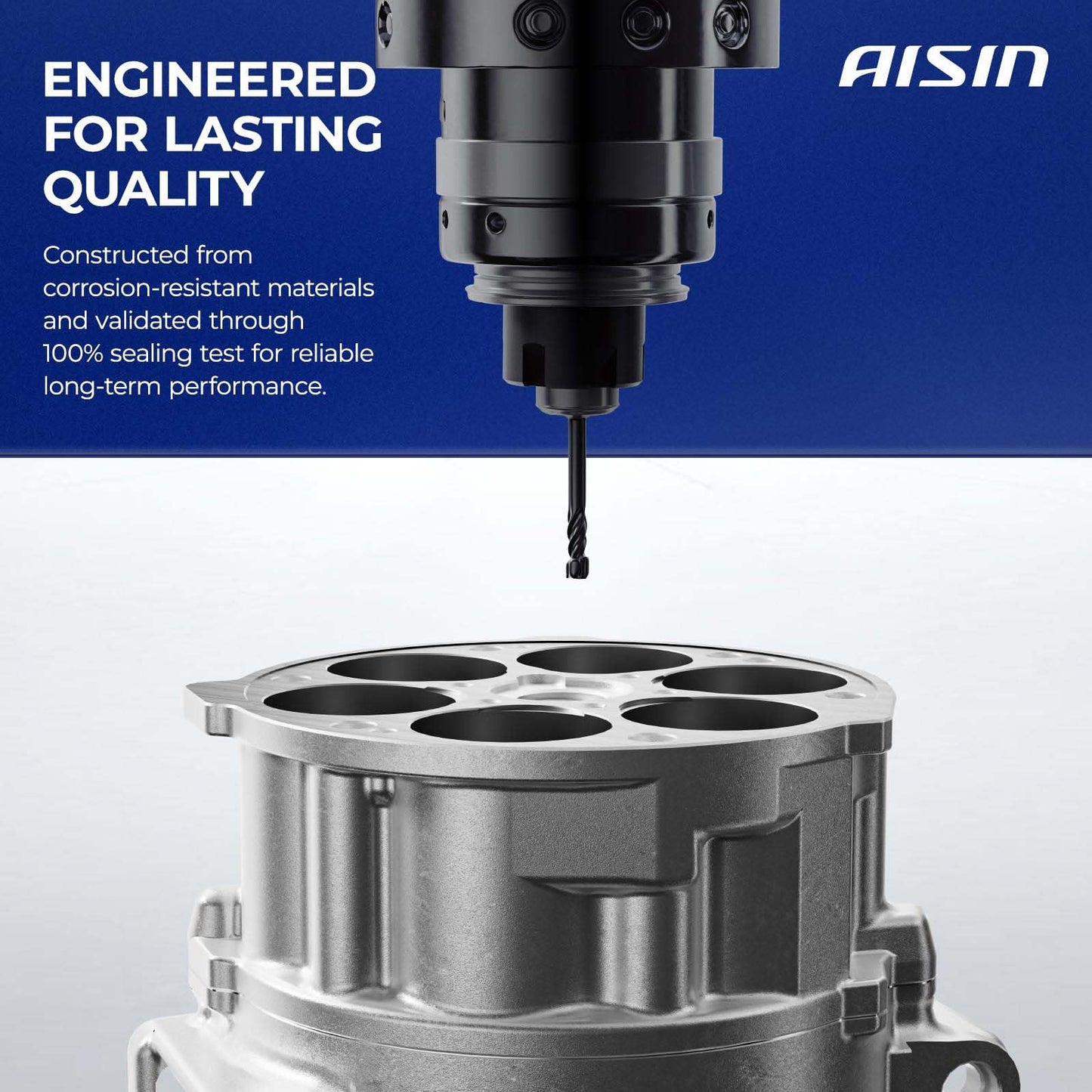 AISIN AFTERMARKET ACCT-00066 Air Conditioner AC Compressor - Compatible with Toyota Camry 02-06, Highlander 01-07, Avalon 00-04, Lexus RX300 ES300 99-03 - 3.0L 3.3L - with 6-Pulley Groove, with Clutch