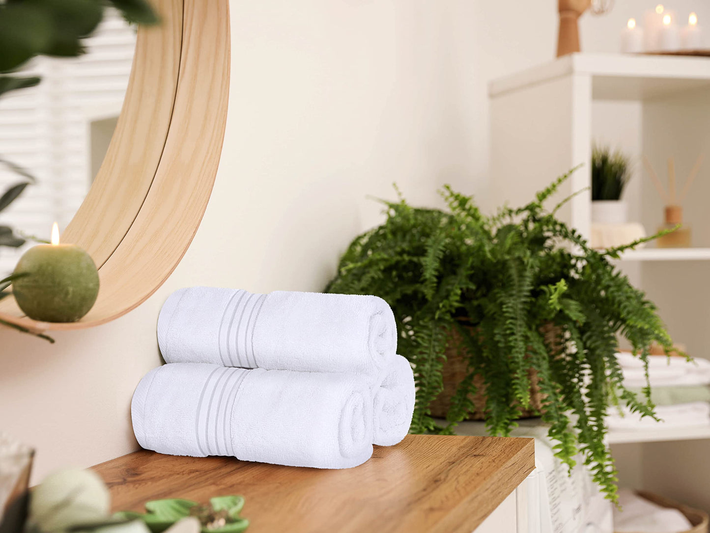Utopia Towels - Premium Hand Towels - 100% Combed Ring Spun Cotton, Ultra Soft and Highly Absorbent, Exrta Large Thick Hand towels 41 x 71 cm, Hotel & Spa Quality Hand Towels (6-Pack) (White)