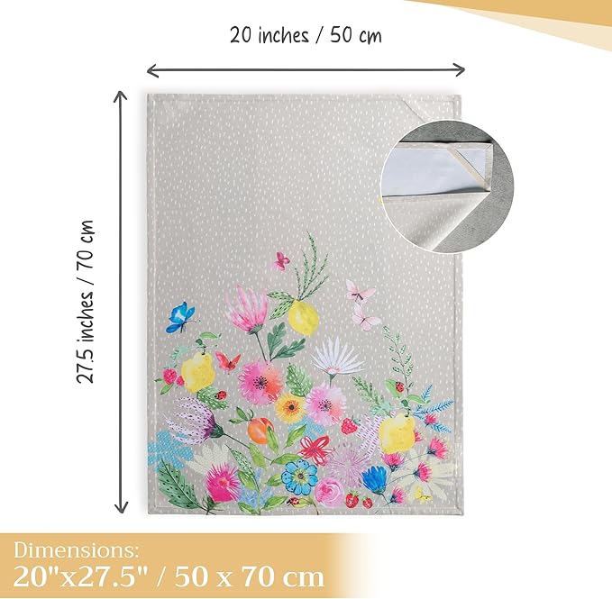 Maison d' Hermine Kitchen Towels Set of 3 100% Cotton 27.50" x 20" Reusable