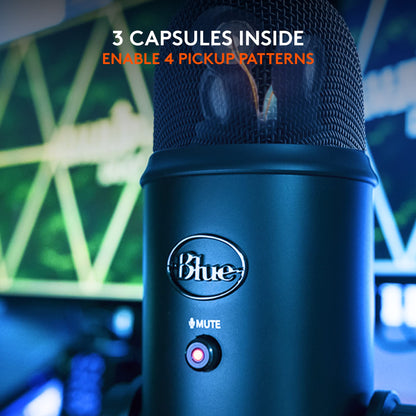 Logitech for Creators Blue Microphones Yeti USB Microphone (Blackout)