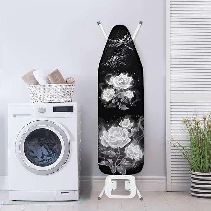 Ironing Board Cover, Dragonfly Flower 15x54 Inch Standard Ironing Board Cover