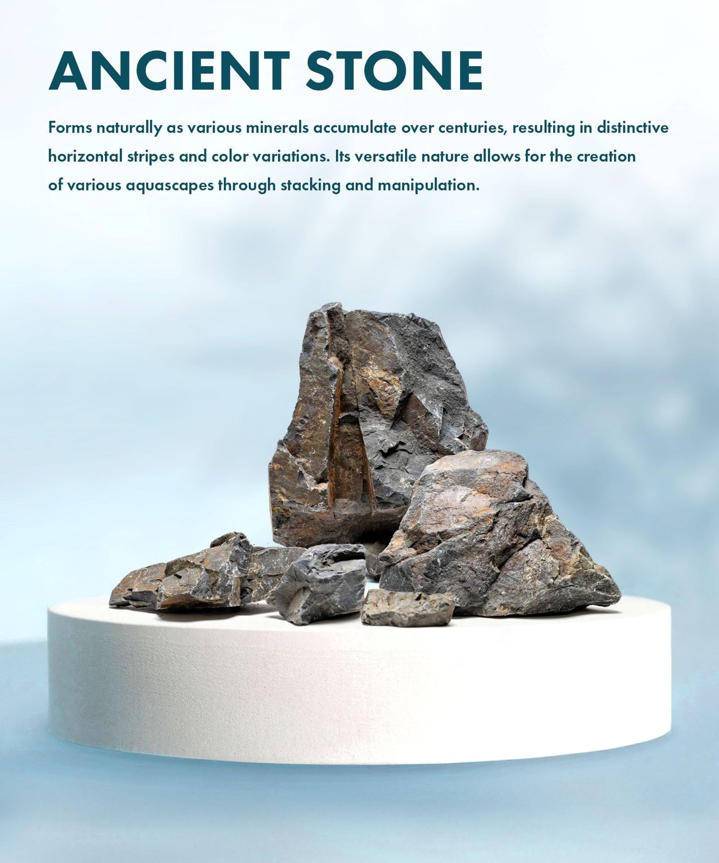 SubstrateSource Natural Aquarium Stones - Angular Dark Brown & Rust-Toned Decorative Rocks w/Layered Texture - Freshwater Aquascaping, Betta Fish Tank, Reptile Enclosure, Hermit Crab - Ancient, 5 LB