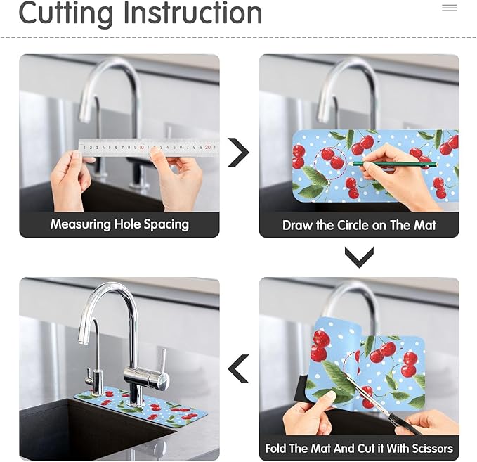 Kitchen Sink Splash Guard 2 PCS 14.7 Inch Sink Faucet Mat Splash Guard