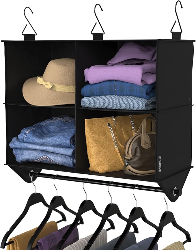 ClosetMaid 4-Shelf Fabric Hanging Closet Organizer